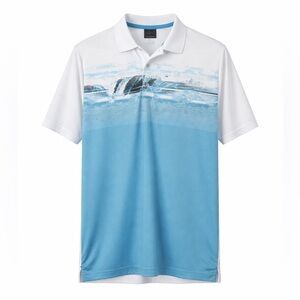 Greg Norman ML 75 Blue Breeze Performance Polo